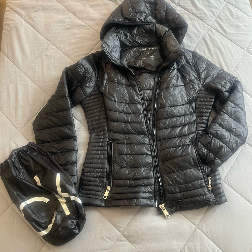 Calvin Klein black puffer Jacket XS